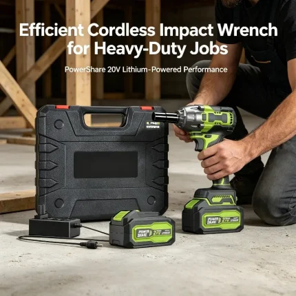 20V lithium cordless impact wrench – PowerShare battery system, heavy-duty performance for automotive and construction tasks.