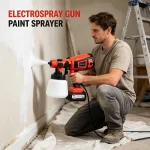 Battery Powered Paint Sprayer for Wooden Fence Painting and Outdoor Coating Applications