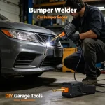 Car bumper plastic welder kit – DIY garage tool for repairing cracks and holes in polypropylene and ABS bumpers.