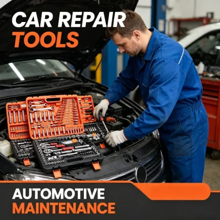 Car maintenance tool kit – complete auto repair tools for vehicle servicing and emergency fixes.