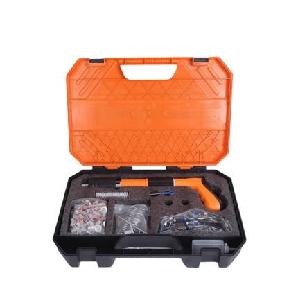 12th generation nail fixing tool for suspended ceiling – replaceable gun head for clips and round clips.