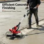 Dual concrete finishing trowels for precise surface leveling