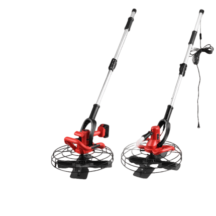 Handheld Concrete Finishing Machine smoothing fresh concrete indoors