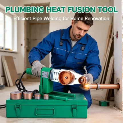 Plumbing heat fusion tool – efficient pipe welder for home renovation, joining PPR and PE pipes.