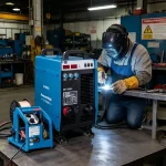 NB-500B1 industrial welder – portable and efficient, includes high-quality welding wire, NEMA 5X polarized plug with 1.5mm² cable.