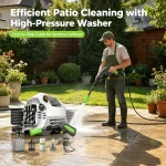 High pressure car washer – powerful electric cleaner for cars, SUVs, and motorcycles.