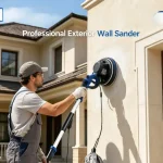 Efficient wall sanding tool for commercial spaces, lightweight design with 225mm sanding disc and 2m dust hose