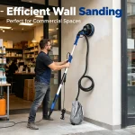 Outdoor drywall sander with pure copper motor and single self-priming suction for smooth surface finishing
