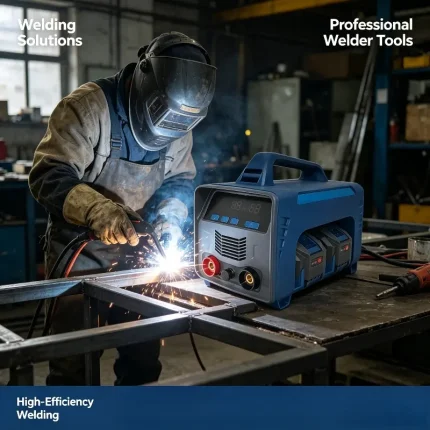 Industrial welder tool set for precision metal fabrication – welding mastery kit with adjustable amperage.