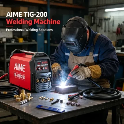AIME TIG-200 high-quality TIG arc welder – professional welding machine with AC/DC output for aluminum and steel.