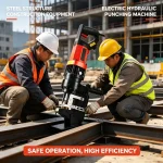 Portable Electric Hydraulic Punching Machine for Steel Structure Processing and Metal Fabrication