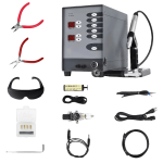 PNG display of jewelry spot welder – digital readout showing 888 indicating full segment test or standby mode for precision welding.