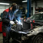 Portable handheld welder – welding made easy for DIY home repairs and hobby projects.