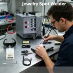 Micro spot welding machine – jewelry spot welder for ultra-fine welding tasks on precious metals and small components.