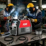 AIME MIG welder series list – showing model numbers from MIG-140 to MIG-293, indicating a full product range of portable MIG welding equipment.