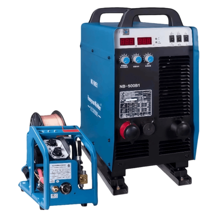 PNG display of NB-500B1 portable welder – digital readout 888 indicates full segment test, model number clearly shown.
