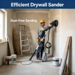 Professional exterior wall sanding machine with ultra-light long handle and dust collection bag