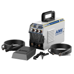 PNG image of AIME-100 portable DC inverter welder – showing model number AIME-100, compact design for light to medium welding tasks.