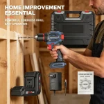 PNG diagram of lithium cordless outdoor drill – showing operation label, lithium electric tool branding, and model reference LHON.