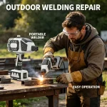 Portable welder for outdoor welding repair – easy operation, lightweight design for field maintenance.