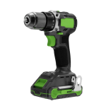 20V brushless dual speed impact drill with lithium battery, cordless handheld power drill with three jaw chuck