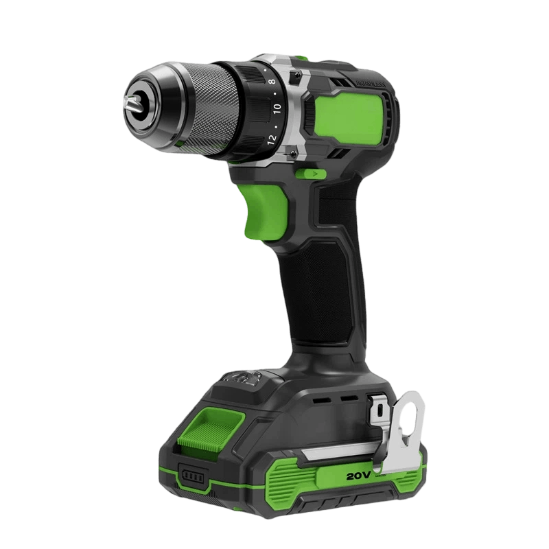 20v-cordless-drill-diy-home-renovation 20V brushless dual speed impact drill with lithium battery, cordless handheld power drill with three jaw chuck