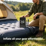 Bike tire inflator, preset 2.5 BAR, keep your bike ready for adventure
