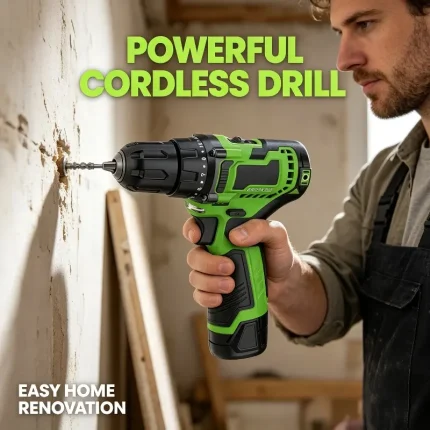12V lithium brushless drill assembling outdoor furniture, cordless drill for wood drilling and screw driving