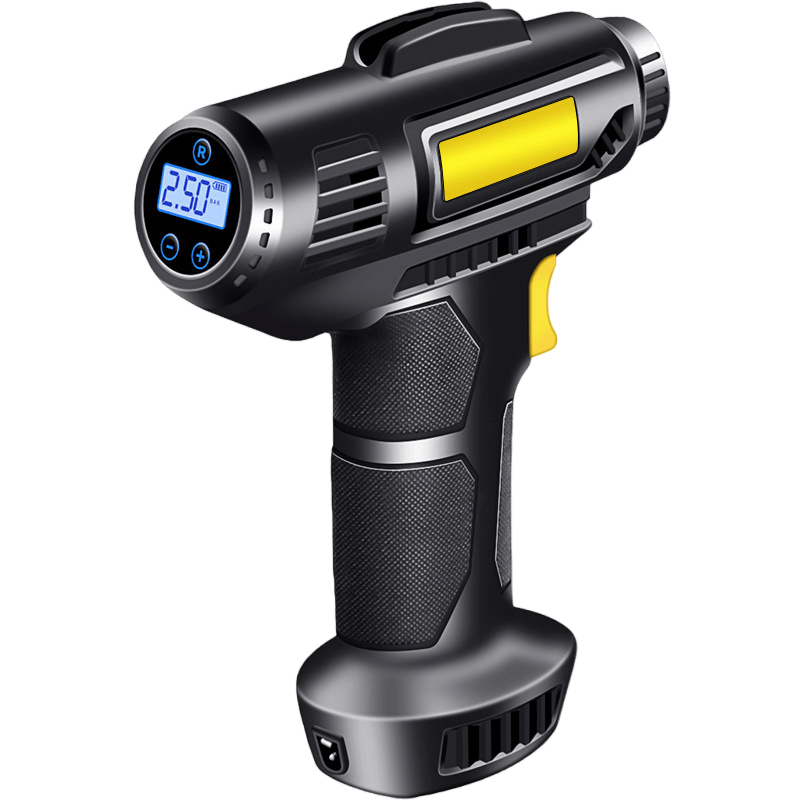 fast-easy-inflation-tool Portable wireless inflator, fast and easy inflation, digital display showing pressure value 258