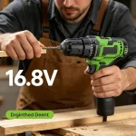 12V brushless dual speed lithium drill with rechargeable battery, cordless power drill with three jaw chuck