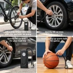 Portable air pump for outdoor road trips, quickly inflating tires, easy-to-use air compressor