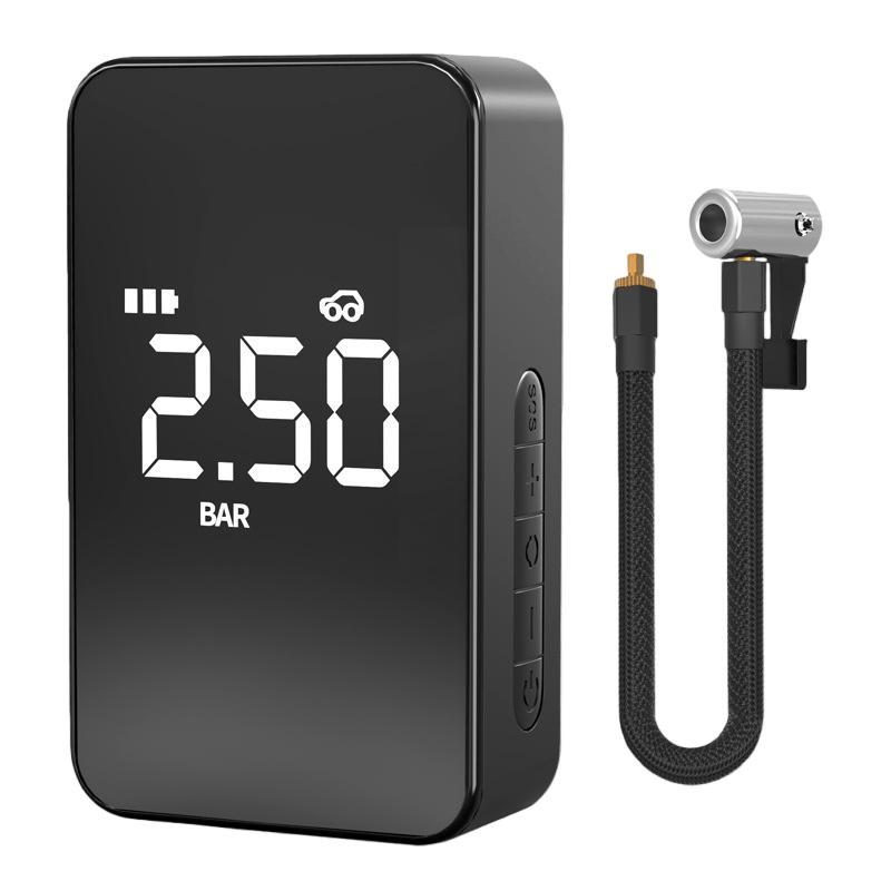 portable-car-tire-inflator Portable 2.5 BAR tire inflator pump, emergency air refill, never get stranded with a flat tire again