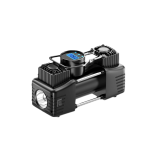 Dual-cylinder digital display portable air pump, 12V, with LED light and tire pressure gauge