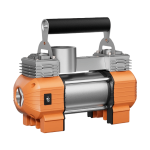 Metal dual‑cylinder portable car air pump, efficient tire inflation, power tool ready, outdoor adventures made easy