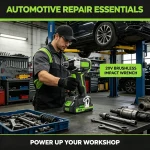 20V brushless cordless impact wrench for automotive repair and mechanical maintenance
