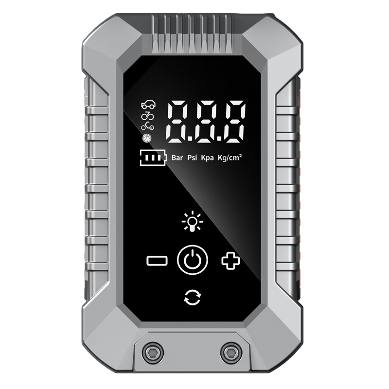 tire-pressure-gauge-bar-psi-kpa Wireless digital inflator pump supporting Bar/PSI/KPa/kg/cm² pressure unit switching
