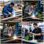 Repairing agricultural machinery parts with MMA-200 welder for quick fix