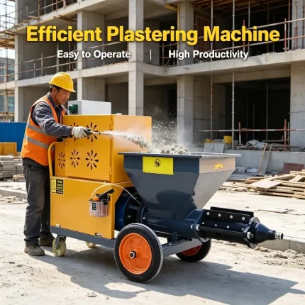 Easy-to-operate plaster spraying machine for efficient wall plastering