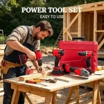 Lithium-ion battery pack and fast charger for power tool set