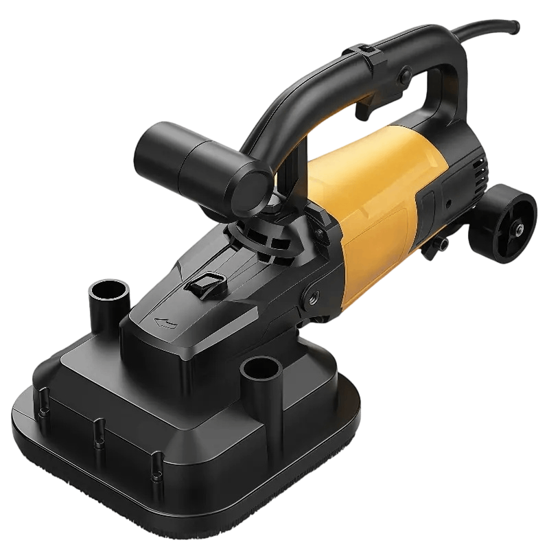 efficient-woodworking-tool Handheld rust remover removing rust from metal surface