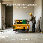 Laser leveling unit and remote control accessories for plastering machine