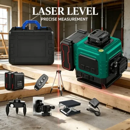 High-precision laser level, easy to use, durable design for construction