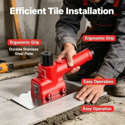 Easy tile laying device, ergonomic grip, smooth finishing every time