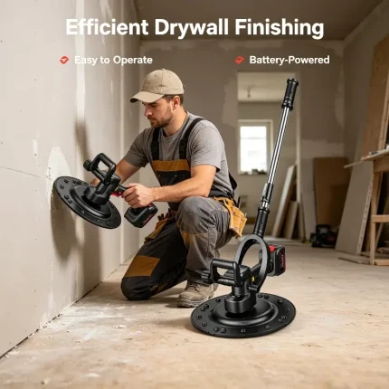 Drywall sander with adjustable length for versatility on different wall heights