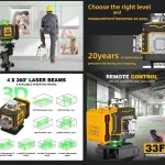 Infrared Laser Level with 12/16 Lines, Automatic Leveling, Digital Display - Image 4