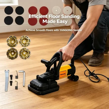 Professional floor sander for efficient removal of old coatings and rough surfaces