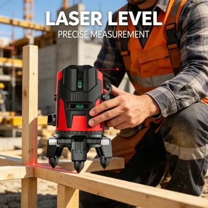 Professional 5-line self-leveling laser level for precise measurement on construction sites