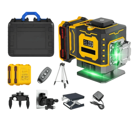16-line self-leveling laser level with 5000mAh battery and digital display